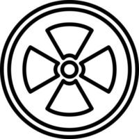 ícone de linha de radiação vetor