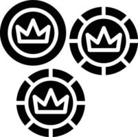 ícone de glifo de tokens vetor