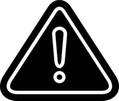 ícone de glifo de alerta vetor