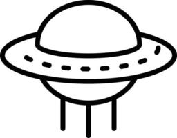 ícone de linha ufo vetor