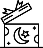 ícone de caixa de presente aberta vetor