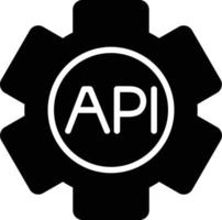 ícone de glifo de API vetor