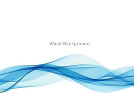 fundo abstrato liso elegante onda decorativo azul vetor