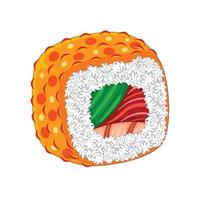 ilustração vetorial de comida japonesa de sushi vetor