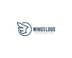 vetor de design de ícone de logotipo de asas