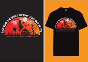 design de camiseta de tipografia de halloween vetor