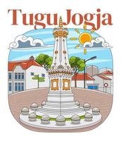 ilustração vetorial de monumento jogja vetor