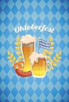 oktoberfest vector cartão de férias festival internacional de cerveja alemã em munique - ilustração