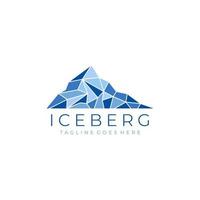 ilustração vetorial de design de logotipo de iceberg vetor