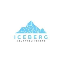 iceberg linhas simples design de logotipo vetor ícone símbolo ilustração gráfica