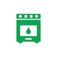 ícone sólido do forno vetor verde eps10 isolado no fundo branco. símbolo de fogão de cozinha em um estilo moderno simples e moderno para o design do seu site, logotipo, pictograma e aplicativo móvel