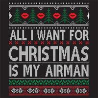 tudo que eu quero para o Natal é meu aviador. vetor