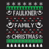 Natal da família faulkner. vetor