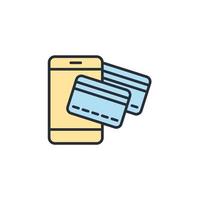 ícones de pagamento online simbolizam elementos vetoriais para infográfico web vetor