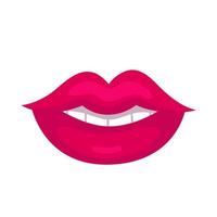 lábios sensuais das mulheres. cosméticos, batom, brilho labial. ícone de vetor