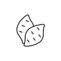 ícones de batata-doce símbolo elementos vetoriais para web infográfico vetor