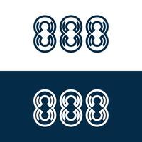 888 design de logotipo de vetor. vetor