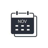 ícones de novembro simbolizam elementos vetoriais para infográfico web vetor