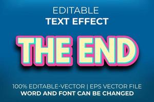 o efeito de texto final, fácil de editar vetor