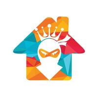 design de logotipo de vetor ninja rei.