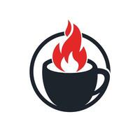 modelo de design de logotipo de vetor de café quente.