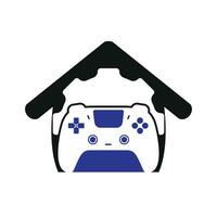 modelo de design de logotipo de vetor de reparo de videogame. gamepad com design de vetor de ícone de engrenagem.