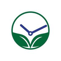 modelo de design de logotipo de vetor de tempo de natureza. tempo de energia e conceito de logotipo de tempo de dieta.