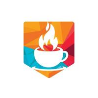 modelo de design de logotipo de vetor de café quente.