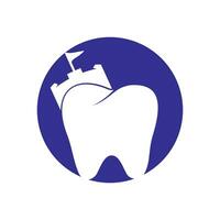 design de logotipo de vetor de forte dentista.