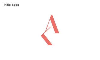 letras do alfabeto iniciais monograma logotipo ka, ak, ke a vetor