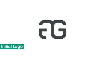 letras do alfabeto iniciais monograma logotipo ag, ga, a e g vetor