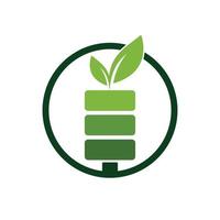 design de logotipo de vetor de energia verde.
