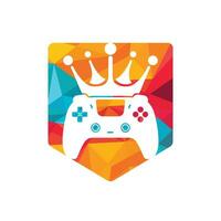 design de logotipo de vetor do rei do jogo.