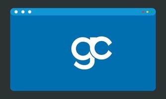 letras do alfabeto iniciais monograma logotipo gc, cg, g e c vetor