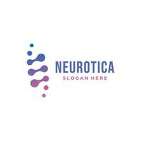 design de logotipo minimalista de negócios neuróticos vetor