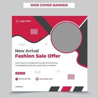 oferta de venda de moda banner de postagem na web de nova chegada vetor