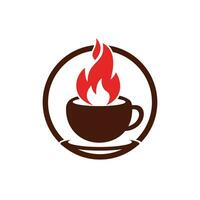 modelo de design de logotipo de vetor de café quente.