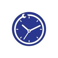 design de logotipo de vetor de tempo de serviço. modelo de design de logotipo de tempo de reparo.