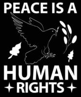 pêssego é um design de camiseta de direitos humanos vetor
