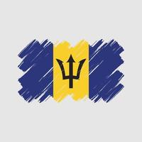 pinceladas de bandeira de barbados. bandeira nacional vetor