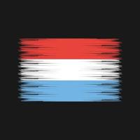 escova de bandeira de luxemburgo. bandeira nacional vetor