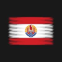 escova de bandeira da polinésia francesa. bandeira nacional vetor
