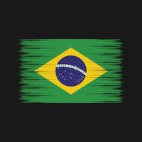 pincel de bandeira do brasil. bandeira nacional vetor