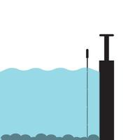 ícone de medida de profundidade da água vetor