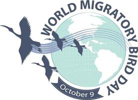 conceito de banner do dia mundial das aves migratórias vetor