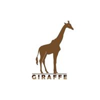 design de símbolo de ilustração vetorial de logotipo de girafa vetor