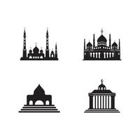 design de símbolo de ilustração vetorial de logotipo de mesquita vetor