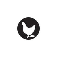 vetor de ícone de galinha