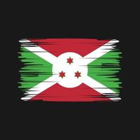 pinceladas de bandeira do burundi. bandeira nacional vetor