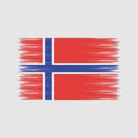 escova de bandeira da noruega. bandeira nacional vetor